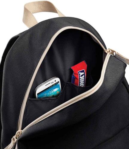 BagBase Heritage Backpack - Black - ONE